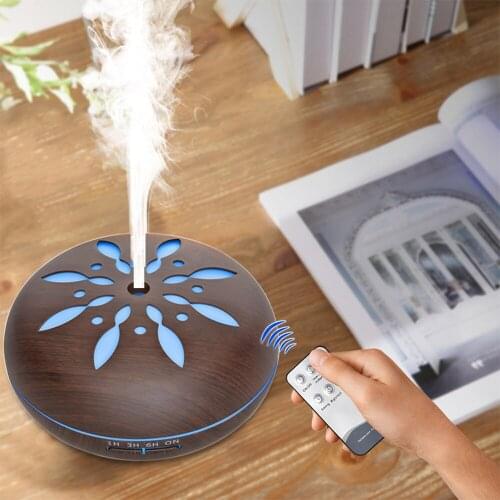 550ML Aromatherapy Essential Oil Diffuser Aroma Air Humidifiers Wood Grain home office Ultrasonic Cool Mist Maker