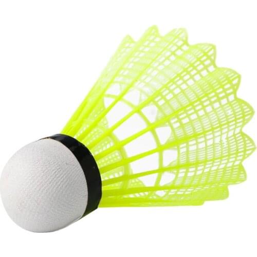 6pcs Train Gym Fitness Yellow Nylon Shuttlecocks Badminton Ball Sport Durable X3UA