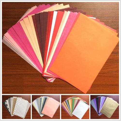 66-100Sheets/bag A5 Wrapping Papers Multicolor Print Tissue Paper Bookmark Gift Wrapping Papers Floral Gift Packaging Material