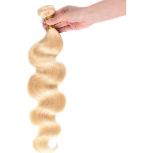 Siyusi Blonde Brazilian Body Wave 3 or 4 Bundles Smooth Human Hair Weave Bundles Remy 613 Hair Extension 10-30 Inches
