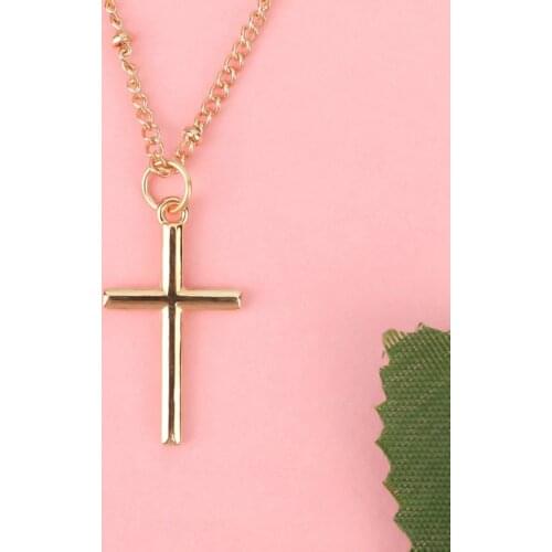Christian Jesus Cross Necklace Gold Silver Prayer Choker Cross Pendants Choker For Women Men Trendy Christian Couple Jewelry