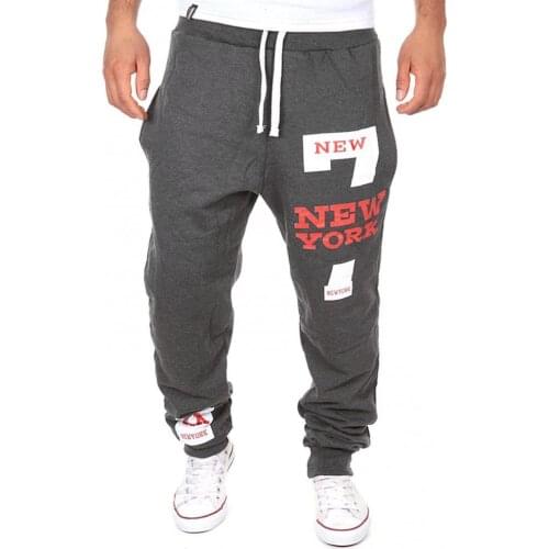 Men Pants Casual Jogger Elastic waistband Number 7 Printed Letter Drawstring Sweatpants Trousers Pants 2021