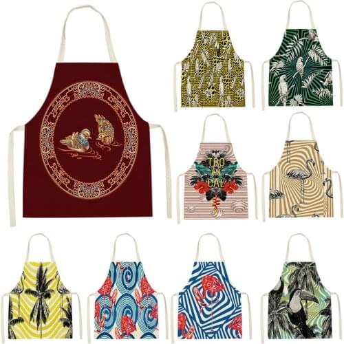 Apron Kid Apron Kitchen Household Item Cartoon Animals Apron Adult Hair Apron 55-68cm Apron Custom Logo Kitchen Supplie Tablier