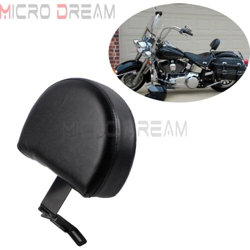 Adjustable Driver Backrest Kit Motorcycle Plug-In Back Pad For Harley Softail Heritage Classic Springer 2007-UP w/ a Stock Seat