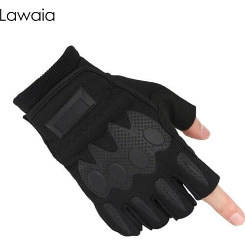 Lawaia Multi-function Half Finger Gloves Non-slip Wear Protection Knuckles Outdoor Fishing Mountaineering Riding Gloves Fishing