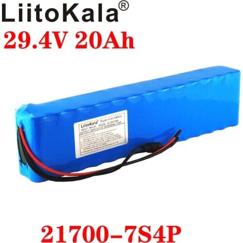 LiitoKala 24V 20Ah battery pack 21700 battery electric bicycle moped /electric/lithium ion battery pack