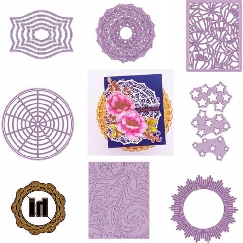 Mandala Lace Square Framework Metal Cutting Dies Stencil For Scrapbooking Embossing DIY Paper Card album Handcrafts Templates