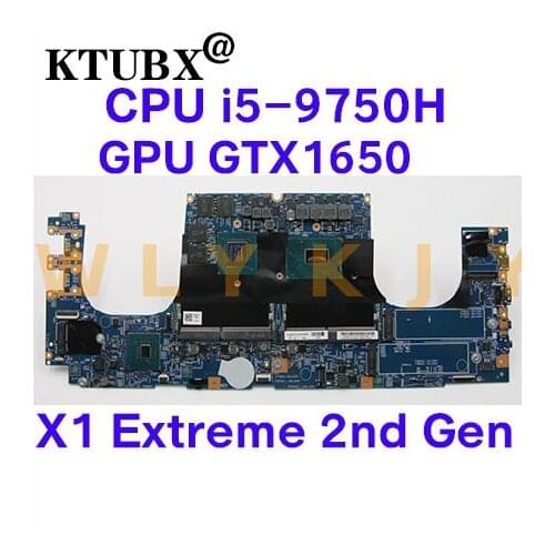 For ThinkPad X1 Extreme 2nd Gen laptop motherboard 18809-1M 448.0GU05.001M i7 9750H GTX1650 4GB tested 100% working FRU 02HM954