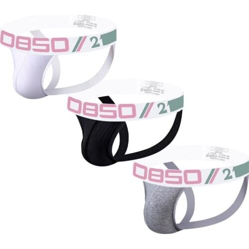 Men Underwear Mens Thong Set 3pcs Lots Sexy Mens Panties Cotton Jockstrap Bikini String Underpants Wholesale Free Shipping