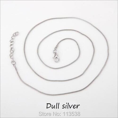 New 100pcs/lot 60cm snake Chain necklace dull silver, gun black, gold, rose gold for choose for Floating Locket pendant