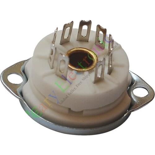 Wholesale and retail 20pc 9pin Ceramic vacuum tube sockets top mount valve For 12AX7 12AU7 ECC84 amps free shipping