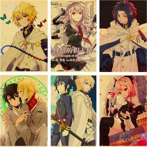 Anime Posters Seraph of The End Retro Poster Canvas Painting Art Picture Home Decor Photos for Childrens Room Wall Decor Poster