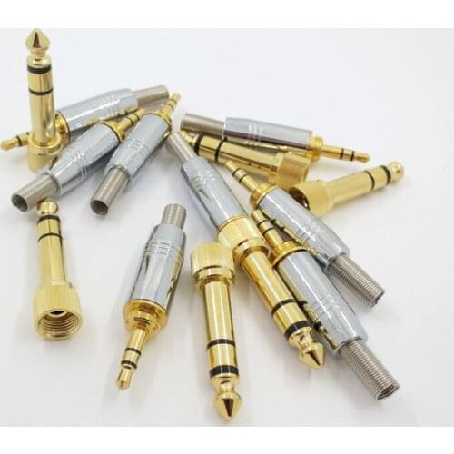 6.35mm Male Plug to 3.5mm Headphone Adapter Jack Plug Pin for Headphones High Quality Cord Headsets Wire Connecter 23 AugT0