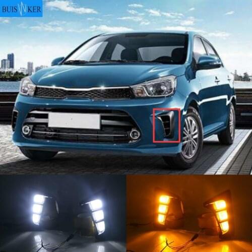 2PCS LED DRL Daytime Running Lights Daylight Fog Lamp Decoration Signal Lamp For KIA PEGAS 2018 2019