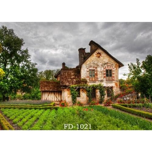 Grass Vintage House Photography Backdrop for Photo Studio Photo Background Photographic Props Portrait Child Baby Photo Shoot