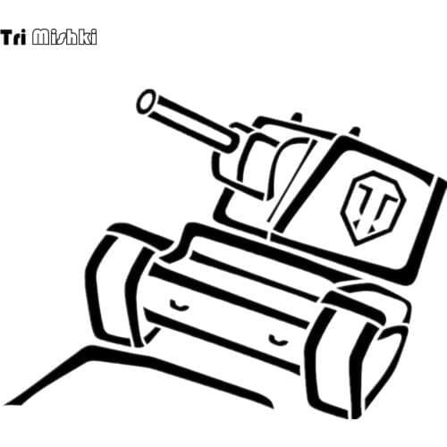Tri Mishki HZX213# 15*20.2cm tank decals funny car stickers vinyl world of tanks wot auto car sticker