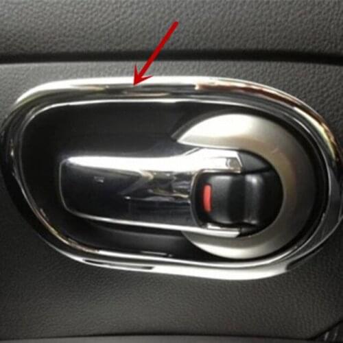 High quality ABS Chrome Interior door bowl trim sticker trim For Nissan NV200 4PCS Car styling