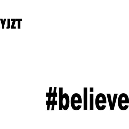 YJZT 12.7CM*3.6CM #Believe Jesus Vinyl Car Motorcycle Sticker Decals Black/Silver C13-000254