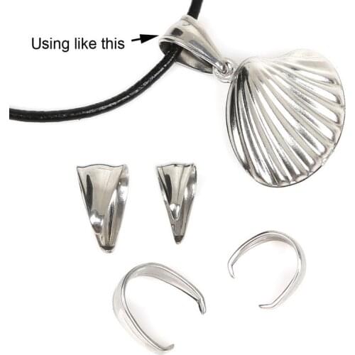 20pcs/lot Jewelry Findings Pendant Clips Pendant Clasps Pinch Clip Bail Pendant Connectors DIY jewely parts accessories