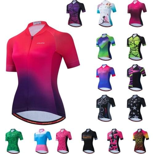 UFOBIKE Womens Cycling Jersey Short Sleeve Pro team Bicycle Clothing Quick Dry Bike Shirt Top