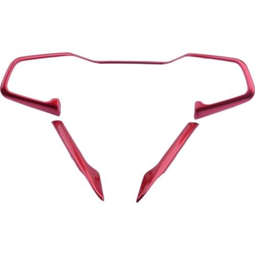 1Set Car Red Steering Wheel Decor Cover Trim Fit For Honda CR-V CRV 2017 2018 2019 2020