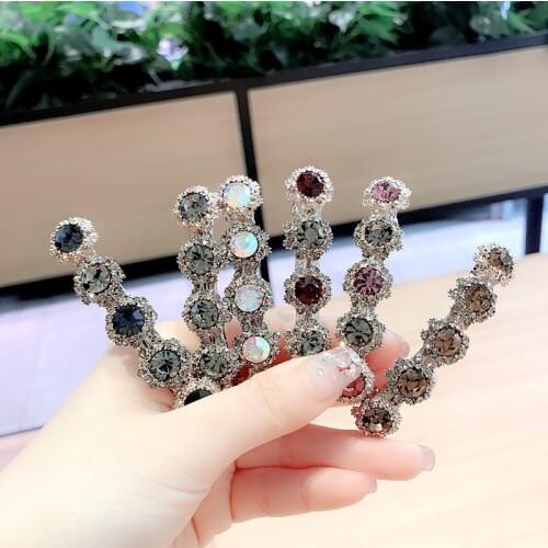 1PC Korea Luxury Full Colorful Crystal Super Flash Rhinestone Hair Clips Classic Womens Hair Accessories HeadWear