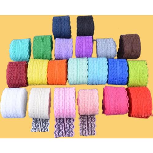 10 Meter 1.5CM Nylon Lace Polyester Silk M Word Lace Apparel Accessory DIY Ingredients Colorful