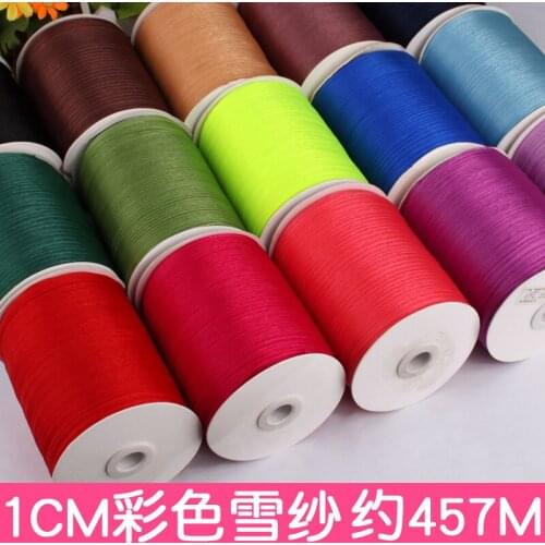 10MM gift wrapping cloth hair ribbon a barrel 1cm wide transparent decorative ribbon snow yarn