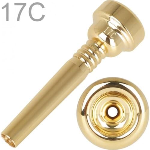 17C Trumpet Mouthpiece Brass Gold Plated Professional Trumpet Mouthpiece with Rich Tone Woodwind Instruments
