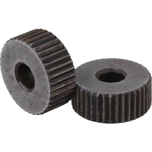 2PCS 19x8mm Single Straight Knurling Tool 1.5mm Pitch Linear Knurl Wheel