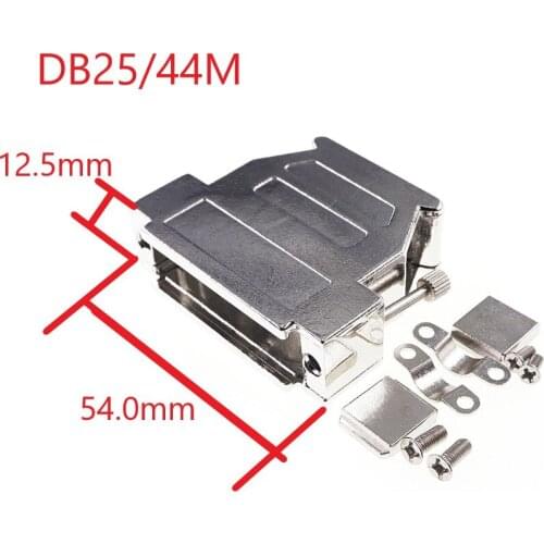 2Pcs D-Sub Connector Hood for 25 Position 2 Rows Wire Solder Type 25 Pin Industrial Level + Metal Shell