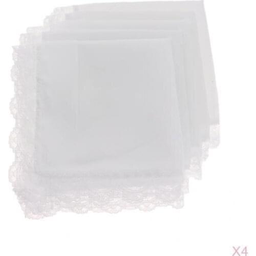20Pack Mens Womens 100% Cotton White Handkerchiefs Comfy Hanky Party Hankies