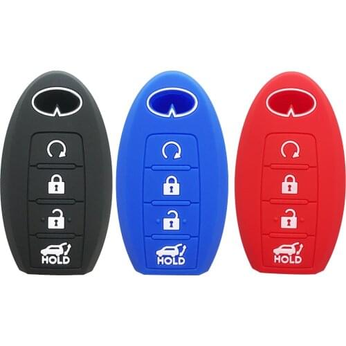 4 Button Silicone Car Key Case For Infiniti G37 Q50 Q60 Q70 QX50 QX56 QX60 QX80 FX37 JX35 Cover Keyless Remote Shell Skin Holder