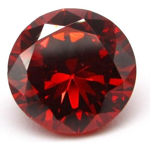 500pcs 1.0~3.0mm Round Brilliant Cut Loose Dark Red CZ Stone 5A Quality Garnet Cubic Zirconia Stone Synthetic Gems For Jewelry