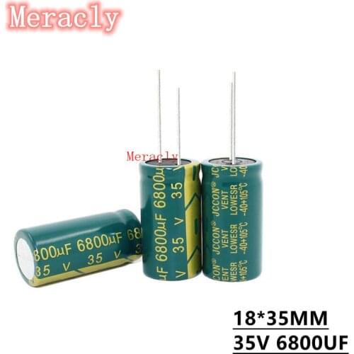 5PCS 35V 6800UF Aluminum electrolytic capacitors Own factory long life High frequency and low resistance best quality 20