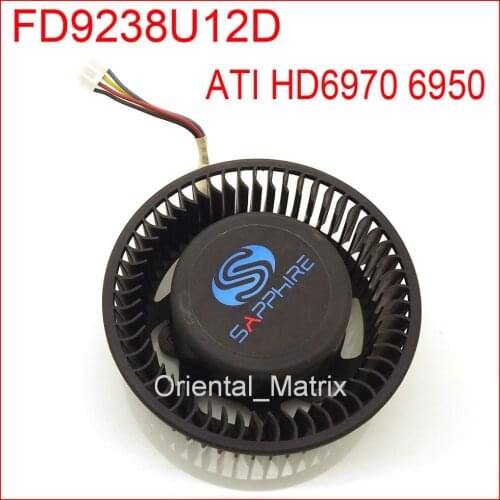 Free Shipping FD9238U12D 12V 1.2A VGA Fan For Sapphire ATI HD6970 6950 Graphics Card Cooler Cooling Fan 4Pin 4Wire