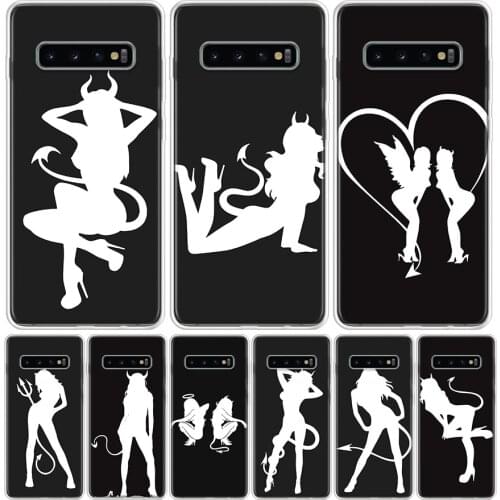 Angel And Devil Woman Cover Phone Case For Samsung Galaxy A51 A71 A50 A10 A20E A30 A40 A70 M30S A01 A21 A6 A7 A8 A9 Plus + Coque