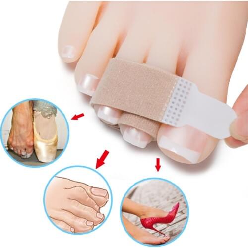 Hammer Elastic Toe Separator Corrector Wrap Splints Tape for Overlapping Toe Hand Protector Cushioned Bandages C1459