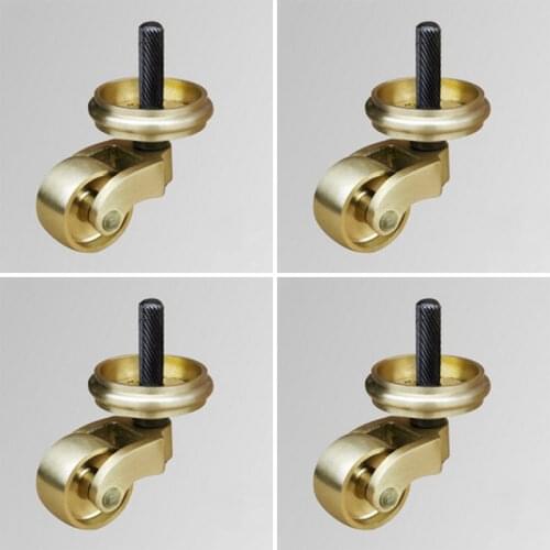 Brand New 4PCS Heavy Brass Universal Furniture Casters Table Chair Sofa Bar Smoothly Mute Wheels Rollers Runners