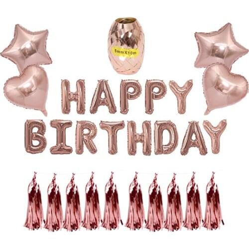 Rose Gold Decoration Confetti Balloons Wedding Birthday Party Adult Foil Latex Ballon Baby Shower Decorations Party Supplies