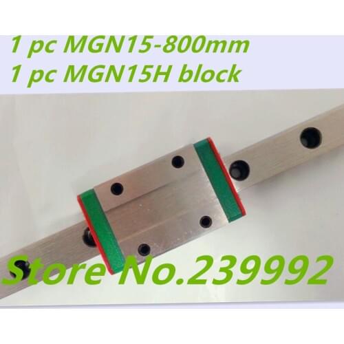 Kossel MGN15 800mm 15mm miniature linear guide MGN15 800mm rail with MGN15H carriage for X Y Z axis 3d printer parts
