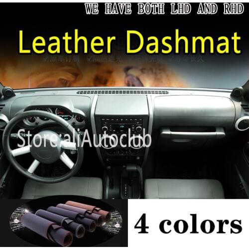 For Jeep Wrangler 2007 2008 2009 2010 2011 Leather Dashmat Dashboard Cover Dash Mat Carpet custom Car styling Accessories