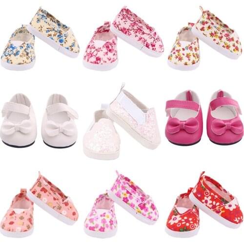 15 Floral Color Lovely Doll Shoes 7.5 cm Length For 18 Inch Girl Doll & New Born Baby 43 cm,Our Generation,New Born Baby Items