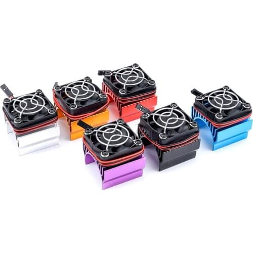 Motor Heat Sink Cover w/ Cooling Fan Heatsink 540 3650 3660 3670 RC Parts Brushless Aluminum Electric 1/10 For HSP Himoto Redcat
