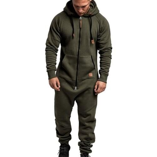 Sfit Flash Sale Men One-piece Garment Pajama Playsuit Zipper Hoodie Male Onesie Camouflage Print Jumpsuit Streetwear 2021
