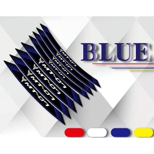 Motorcycle Inner Tires Reflective Decoration Stickers Front Rear Wheel Decals Sticker Set For YAMAHA MT-07 mt 07
