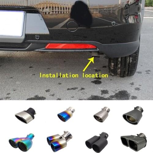 For Citroen Chevrolet SRIL 2012-2018 Car Stickers Muffler Exterior Back End Pipe Dedicate Exhaust Tip Tail Outlet Ornament 1pcs