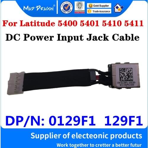 New Original 0129F1 129F1 For Dell Latitude 5400 5401 5410 5411 EDC41 EDC42 Laptop DC IN Line DC Power Input Jack with Cable
