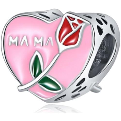 Plata de ley llaves antiguas Flower Alloy Beads religioso pedras naturais Bracelets flower charms ENM677