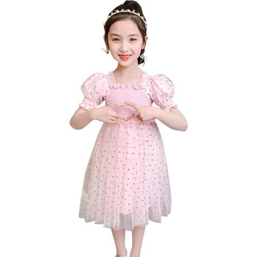 Dresses For Girls Heart Pattern Girls Party Dress Ruffles Children Dresses Summer Childrens Costumes For Girls